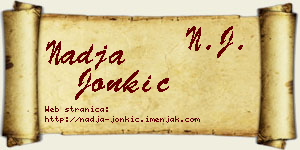 Nadja Jonkić vizit kartica